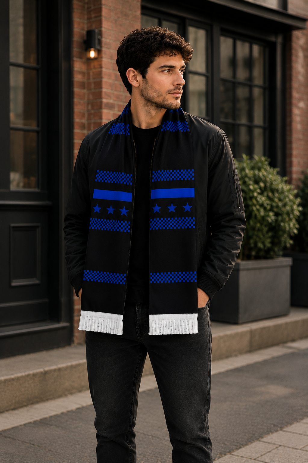 Satin Fan Scarf