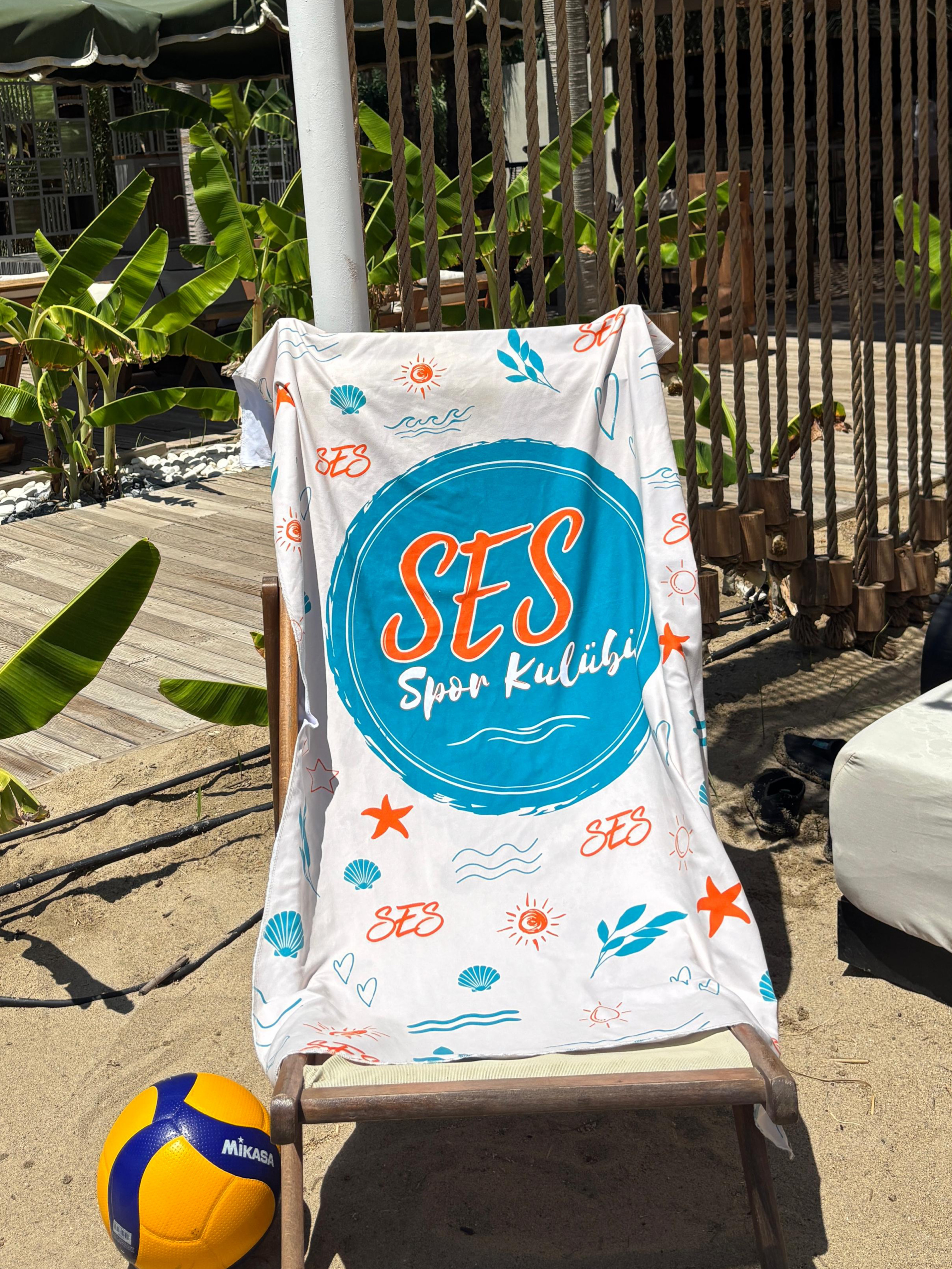 Microfiber Printed Beach Towel Beige